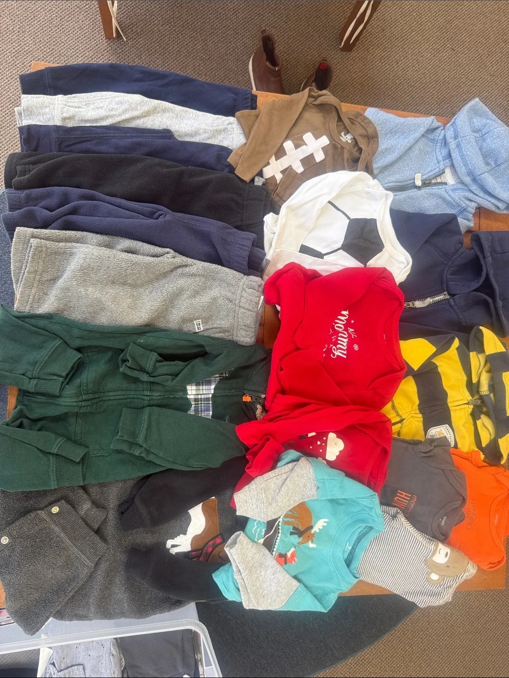 Lot of Boys' Mixed Tops - Green, Red, Gray, Blue, Yellow